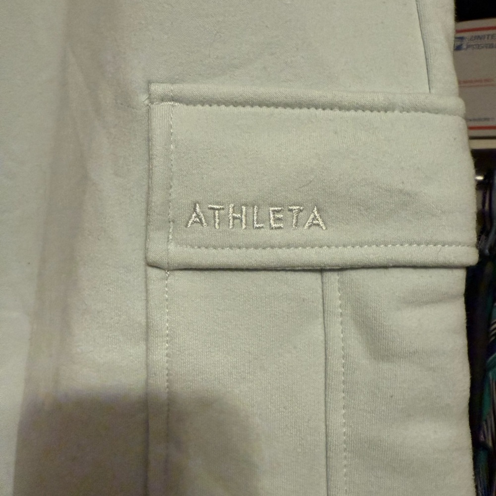 Athleta Easy Fleece Glacier Straight Leg Cargo Pant Jogger - Picture 4 of 5